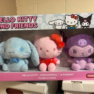 Hello Kitty and Friends Plush Set - Pink, Blue, Purple